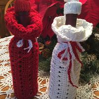 Crocheted wine bottle covers