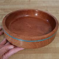 Mesquite Bowl with Turquoise Ring 