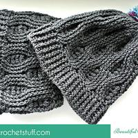 Crochet Infinity Scarf And Crochet Beanie