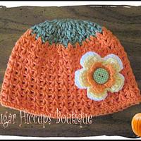 Pumpkin Flower Crochet Hat - Project by Heather Macias