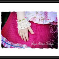 Shabby Chic Victorian Crochet Adjustable Wrist Cuffs Pattern - Project by Heather Macias