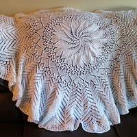 Swirl Baby Christening Shawl