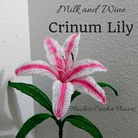 Free Crinum Lily Pattern (Milk and Wine) - Project by Flawless Crochet Flowers