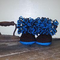 crocheted Loopy Slippers