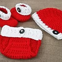 Sweet Little Diaper Cover, Hat & Bootie Set