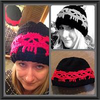 Skull Band Beanie in School Colors - Project by Alana Judah