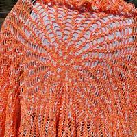 Varigated orange Wedding shawl