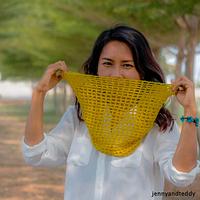 mesh lace cowl - Project by jane