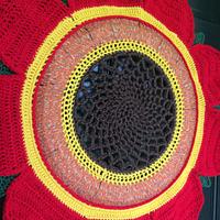 Red Sunflower Wreath - Project by CrochetFarmer