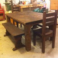 4', 5' & 6' Harvest Tables, Benches and Ladder back chairs