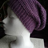 Purple slouchy hat - Project by Amie Jane