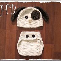 Crochet Puppy Hat and Diaper Cover