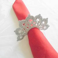 Wedding Decoration Set,  Silver Crochet Napkin Holder, Wedding Table Décor, Wedding Ceremony