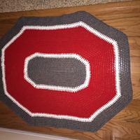 Ohio State University rug - Project by Shirley