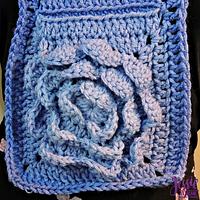 Flower Granny Square Bloom Crochet Scarf