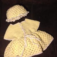 Baby Dress with Matching Hat