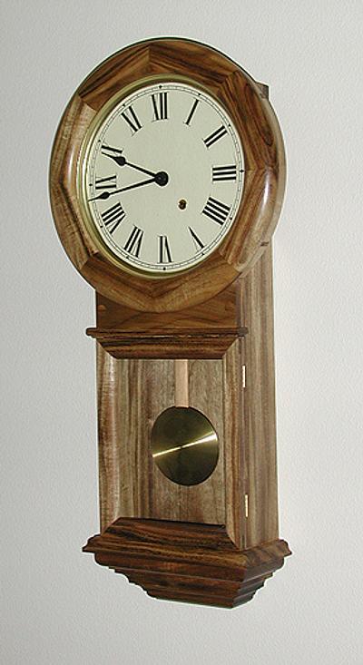 Myrtle wood Clock - Project by LesB