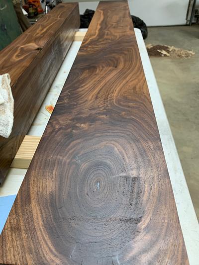 Walnut mantles - Project by Coal River Workshop