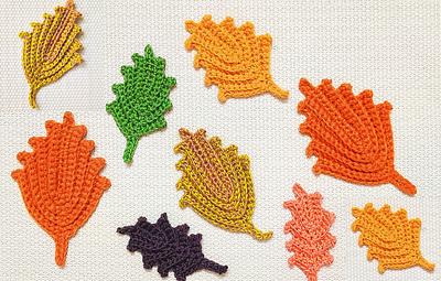How To Crochet Easy Autumn Fall Leaves - Project by rajiscrafthobby