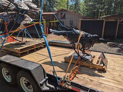 New sculpture and road trip to deliver/pick up sculptures from a couple of cities.  - Project by WestCoast Arts