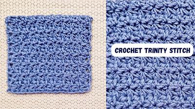 Crochet Trinity Stitch Tutorial - Project by rajiscrafthobby