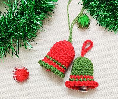 Crochet Christmas Bell Ornaments - Project by rajiscrafthobby