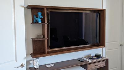 Wall-Mounted Mid-Century Modern TV Cabinet - Project by Brian Benham