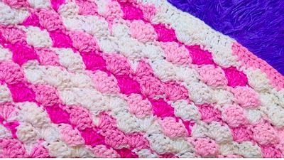 Crochet Easy Shell Stitch Blanket - Project by rajiscrafthobby