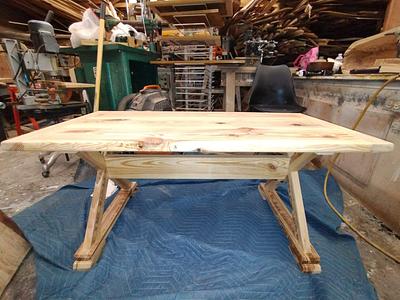125 year old pine tree coffee table. - Project by Clayton James Woodworks 