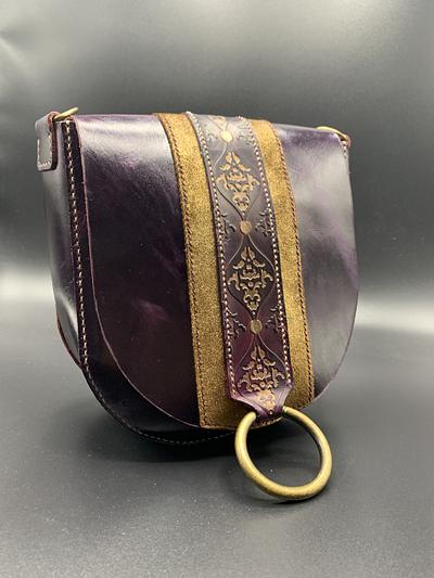 Vintage purple crossbody bag  - Project by Nafadileather