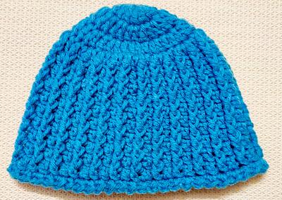 Easy Textured Crochet Beanie Cap - Project by rajiscrafthobby