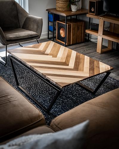 Herringbone Coffee Table - Project by ZacBuilds