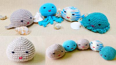 Crochet Sea Creatures One For All Basic Amigurumi Pattern  - Project by rajiscrafthobby
