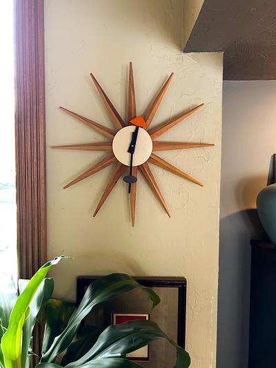 George Nelson Sunburst Clock replica - Project by Ross Leidy
