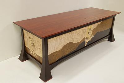 Desk with Lion Marquetry  - Project by Dennis Zongker 
