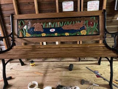 Restored park bench - Project by Dave