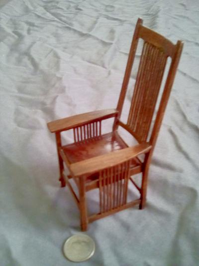 Gustav Stickley Tall Back Spindle Armchair - Project by William Niver