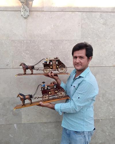 Carriage with a wooden horse - Project by siavash_abdoli_wood