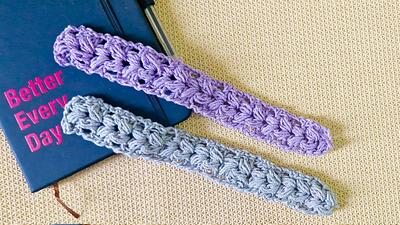 How To Make A Easy Crochet Puff Stitch Bookmark - Project by rajiscrafthobby