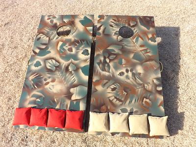 Camouflage 3-D Corn Hole Boards - Project by mel52