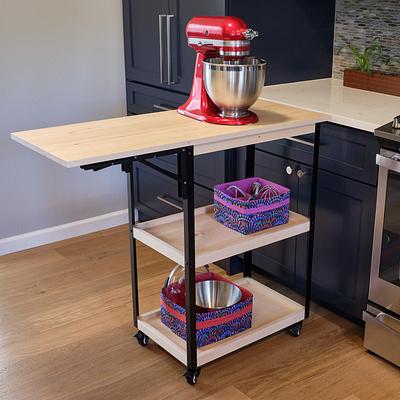 Drop Leaf Kitchen Cart (Mixer Stand) - Project by Ron Stewart