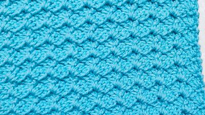 Simple Textured Groove Crochet Blanket Pattern - Project by rajiscrafthobby