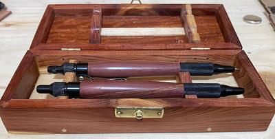 Juniper pen and pencil set with box - Project by Dave Polaschek