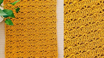 Easy Going Crochet Table Runner  - Project by rajiscrafthobby