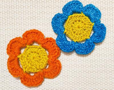 How To Crochet A Simple Flower Embellishment - Project by rajiscrafthobby