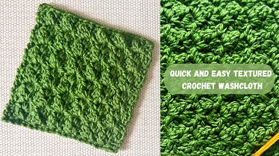 Quick and Easy Textured Crochet Washcloth - Project by rajiscrafthobby