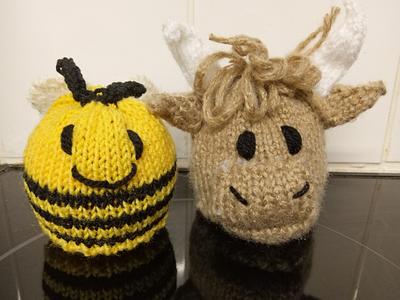 highland cow and bee chocolate orange covers - Project by mobilecrafts