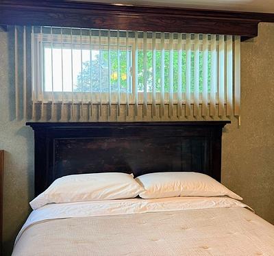 Headboard, with weathered and worn appearance.  - Project by Oldtool