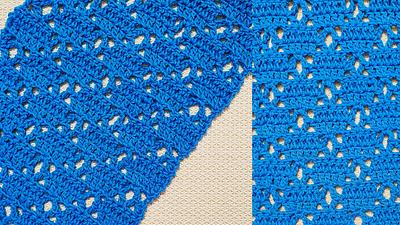 Easy Pattern and Tutorial for Diamond Crochet Table Runner - Project by rajiscrafthobby