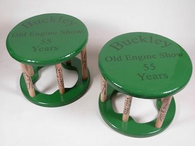 Commemorative Stools for the Buckley Old Engine Show - Project by Jim Jakosh
